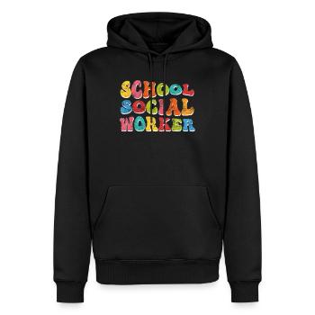 Betreuer an einer Schule Sozialarbeiter - Männer Premium Bio Hoodie - Schwarz - Vorne - Nico (187cm)