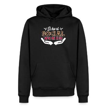 Betreuer an einer Schule Sozialarbeiterin - Männer Premium Bio Hoodie - Schwarz - Vorne - Nico (187cm)