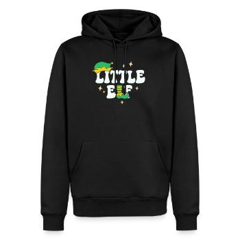 Kleine Elfe passende Familie Weihnachten Baby Bruder - Männer Premium Bio Hoodie - Schwarz - Vorne - Nico (187cm)