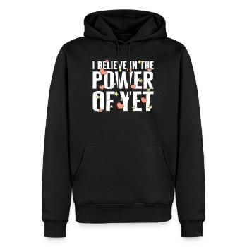 Chemise Positivité, Power Of Yet Tee, Jeunesse - Sweat à capuche Premium bio Homme - noir - Devant - Nico (187cm)