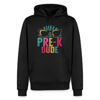 Chemise de maternelle Pre K, lunettes de soleil Préscolaire - Sweat à capuche Premium bio Homme - noir - Devant - Nico (187cm)