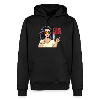 Afrika Ich bin Sozialarbeiterin - Männer Premium Bio Hoodie - Schwarz - Vorne - Nico (187cm)