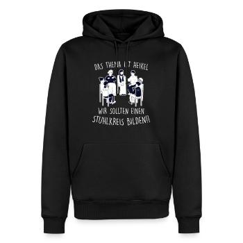 Social Work Chair Circle Group Social Workers - Men’s Premium Organic Hoodie - black - Front - Nico (187cm)