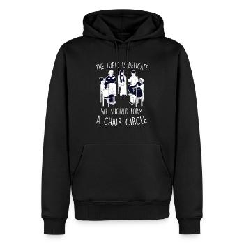 Social Work Chair Circle Group Social Workers - Men’s Premium Organic Hoodie - black - Front - Nico (187cm)