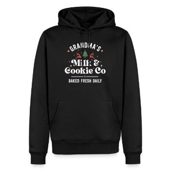 Oma Lebkuchenplätzchen Familie Weihnachtsbacken - Männer Premium Bio Hoodie - Schwarz - Vorne - Nico (187cm)