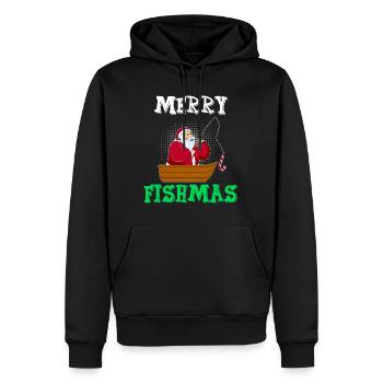 Joyeux pêcheur Nikolaus Angel - Sweat à capuche Premium bio Homme - noir - Devant - Nico (187cm)