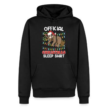 Chemise de Noël officielle Sloth - Sweat à capuche Premium bio Homme - noir - Devant - Nico (187cm)