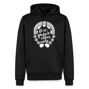 Back To School Shirt, nur First Grade Vibes - Männer Premium Bio Hoodie - Schwarz - Vorne - Nico (187cm)