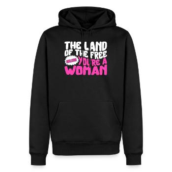 Pro Choice Shirt, Terre de la Liberté Sauf si une femme - Sweat à capuche Premium bio Homme - noir - Devant - Nico (187cm)
