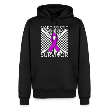 Narcissist Awareness Shirt, Narcissistic Abuse - Men’s Premium Organic Hoodie - black - Front - Nico (187cm)