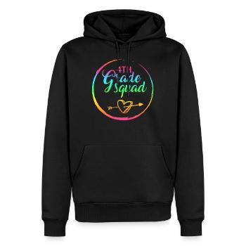 Back to School Shirt, 4th Grade Squad Arrow Tee, - Men’s Premium Organic Hoodie - black - Front - Nico (187cm)