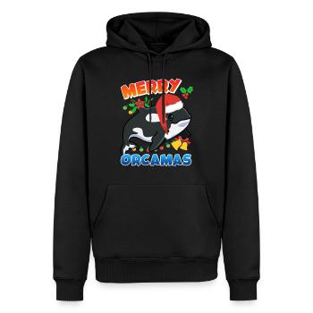 Merry Orcamas Orca Wal - Männer Premium Bio Hoodie - Schwarz - Vorne - Nico (187cm)