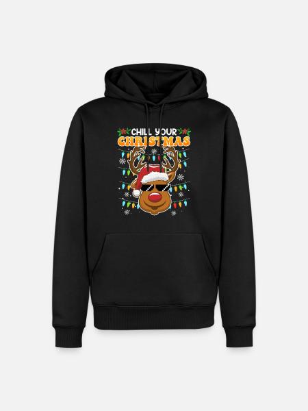 Refroidissez vos rennes de Noël - Sweat à capuche Premium bio Homme - noir