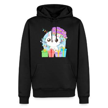 Joyeux Catmas Chats Enfants - Sweat à capuche Premium bio Homme - noir - Devant - Nico (187cm)
