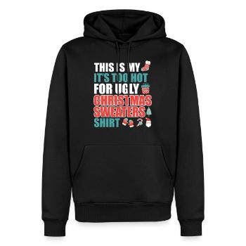 Es ist zu heiß für Ugly Christmas Sweater - Männer Premium Bio Hoodie - Schwarz - Vorne - Nico (187cm)