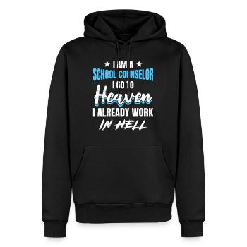 Ich arbeite in der Hölle Schulbegleiter - Männer Premium Bio Hoodie - Schwarz - Vorne - Nico (187cm)