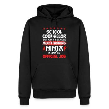 Multitasking Ninja ist kein Job Schulbegleiter - Männer Premium Bio Hoodie - Schwarz - Vorne - Nico (187cm)