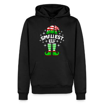 Kleinste Elfe kleine Schwester kleiner Bruder - Männer Premium Bio Hoodie - Schwarz - Vorne - Nico (187cm)