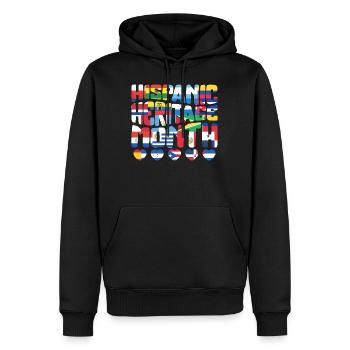 National Hispanic Heritage Month Shirt, Hispanic - Männer Premium Bio Hoodie - Schwarz - Vorne - Nico (187cm)