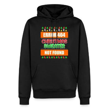 Christmas Sweater not Found Ugly Christmas - Männer Premium Bio Hoodie - Schwarz - Vorne - Nico (187cm)