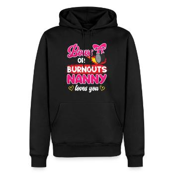 Schleife oder Burnout hab dich lieb Tagesmutter - Männer Premium Bio Hoodie - Schwarz - Vorne - Nico (187cm)