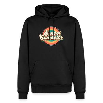 Inclusion du soutien scolaire Je suis conseiller scolaire - Sweat à capuche Premium bio Homme - noir - Devant - Nico (187cm)