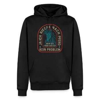 Ja Ich Rieche Nach Pferd Nein Ich Finde Das Ist - Men’s Premium Organic Hoodie - black - Front - Nico (187cm)
