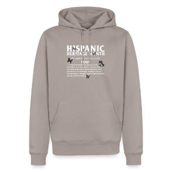 National Hispanic Heritage Month Shirt, Hispanic - Men’s Premium Organic Hoodie - taupe - Front - Nico (187cm)