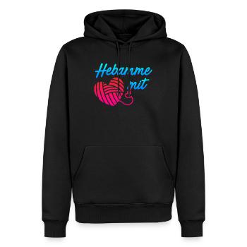 Ich bin eine Hebamme mit Herz Hebamme - Männer Premium Bio Hoodie - Schwarz - Vorne - Nico (187cm)