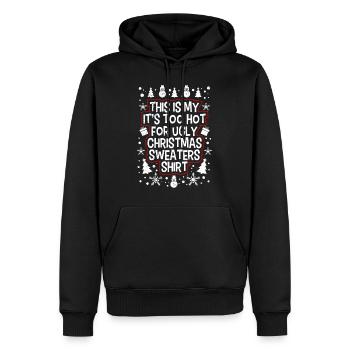 Zu heiß fr Ugly Christmas Sweater - Männer Premium Bio Hoodie - Schwarz - Vorne - Nico (187cm)