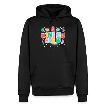 Les enfants équipent mon groupe à la maternelle - Sweat à capuche Premium bio Homme - noir - Devant - Nico (187cm)