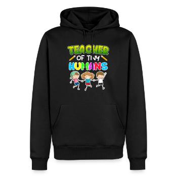 Ma profession est enseignante maternelle maternelle - Sweat à capuche Premium bio Homme - noir - Devant - Nico (187cm)