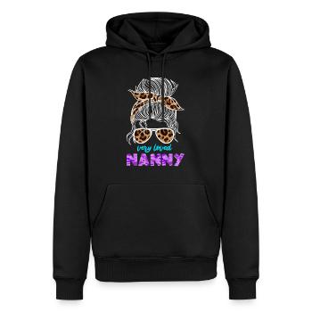 Beste Tagesmutter Ich bin eine coole Tagesmutter - Männer Premium Bio Hoodie - Schwarz - Vorne - Nico (187cm)
