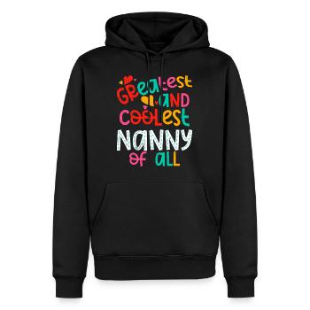 Vous êtes l’assistante maternelle la plus incroyable et la plus cool - Sweat à capuche Premium bio Homme - noir - Devant - Nico (187cm)
