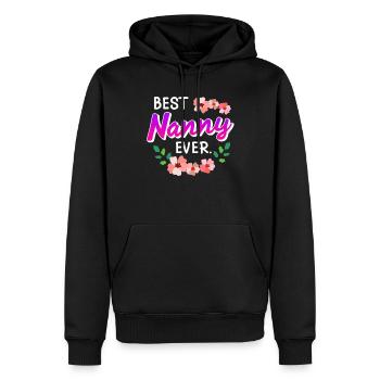 La meilleure assistante maternelle au monde Assistante maternelle - Sweat à capuche Premium bio Homme - noir - Devant - Nico (187cm)