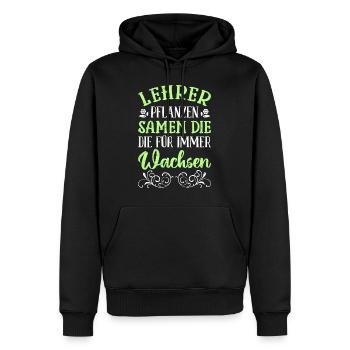 Lehrer pflanzen Samen die wachsen Lehrer - Männer Premium Bio Hoodie - Schwarz - Vorne - Nico (187cm)