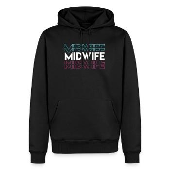 Doula Geburtshelfer Hebamme - Männer Premium Bio Hoodie - Schwarz - Vorne - Nico (187cm)