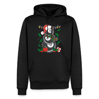 8-Ball Billard Spieler Billiard - Männer Premium Bio Hoodie - Schwarz - Vorne - Nico (187cm)