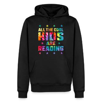 Tous les enfants cool lisent des amoureux des livres de chemises - Sweat à capuche Premium bio Homme - noir - Devant - Nico (187cm)