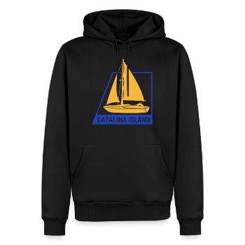 Catalina Island Hemd, Segelboot Liebhaber - Männer Premium Bio Hoodie - Schwarz - Vorne - Nico (187cm)