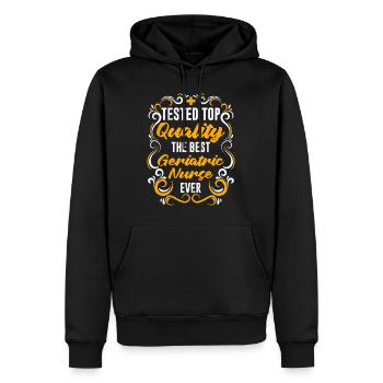 Testé de qualité supérieure la meilleure infirmière gériatrique - Sweat à capuche Premium bio Homme - noir - Devant - Nico (187cm)