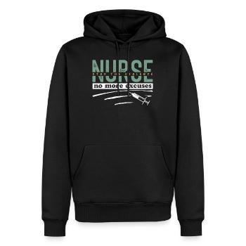 Keine Ausrede ich bin die Krankenschwester - Männer Premium Bio Hoodie - Schwarz - Vorne - Nico (187cm)