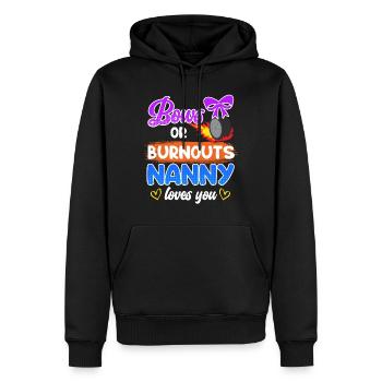 Schleife oder Burnout hab dich lieb Tagesmutter - Männer Premium Bio Hoodie - Schwarz - Vorne - Nico (187cm)