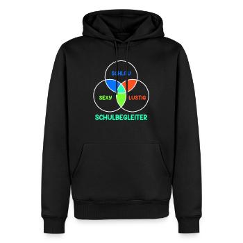 Schulbegleitung Schlau sexy lustig Schulbegleiter - Männer Premium Bio Hoodie - Schwarz - Vorne - Nico (187cm)