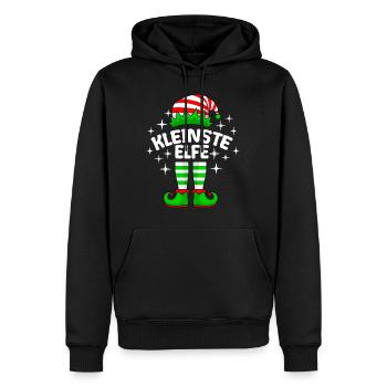 Kleinste Elfe kleine Schwester kleiner Bruder - Männer Premium Bio Hoodie - Schwarz - Vorne - Nico (187cm)