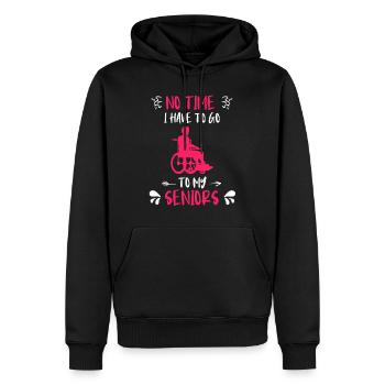 Pas besoin d’aller voir mon infirmière gériatrique principale - Sweat à capuche Premium bio Homme - noir - Devant - Nico (187cm)