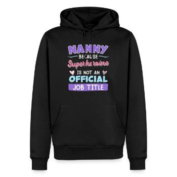 Superheld ist keine Berufsbezeichnung Tagesmutter - Männer Premium Bio Hoodie - Schwarz - Vorne - Nico (187cm)