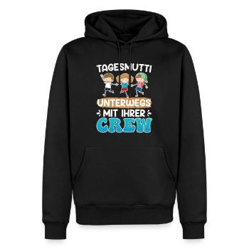 Tagaesmutti unterwegs mit ihrer Crew Tagesmutter - Männer Premium Bio Hoodie - Schwarz - Vorne - Nico (187cm)