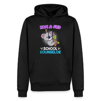 Koala - fied Qualified School Companion - Men’s Premium Organic Hoodie - black - Front - Nico (187cm)