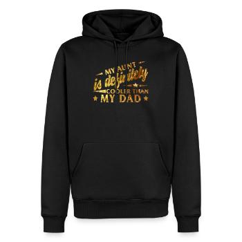 Meine Tante ist definitiv cooler als mein Vater, - Männer Premium Bio Hoodie - Schwarz - Vorne - Nico (187cm)